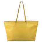 Fendi Shoulder Bag Selleria Logo Horse Pattern Leather Yellow — view 2