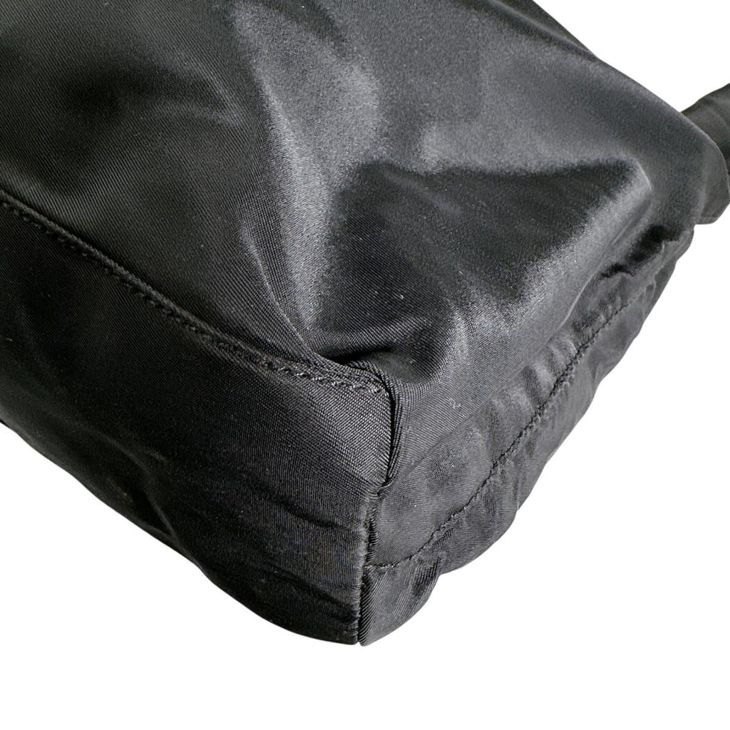 Prada Triangle Logo Lightweight Tote Bag Black — view 6