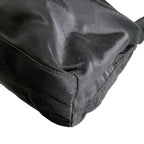 Prada Triangle Logo Lightweight Tote Bag Black — view 6