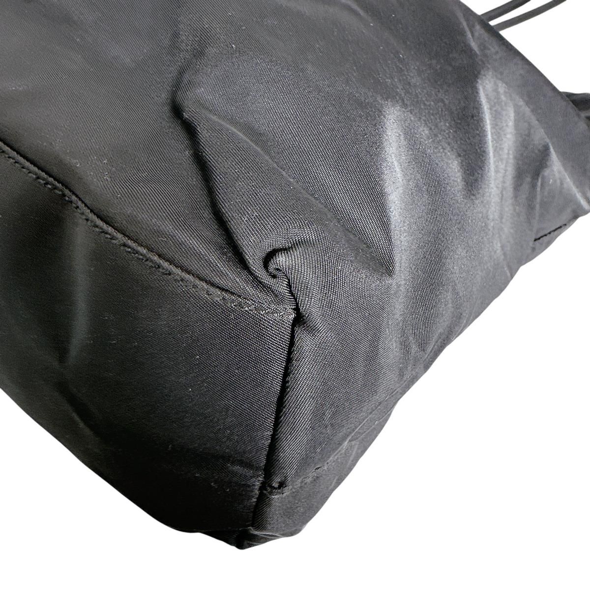 Prada Triangle Logo Lightweight Tote Bag Black — view 8