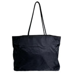 Prada Triangle Logo Lightweight Tote Bag Black — view 2