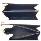 Saint Laurent Black Gold Leather Clutch — view 8