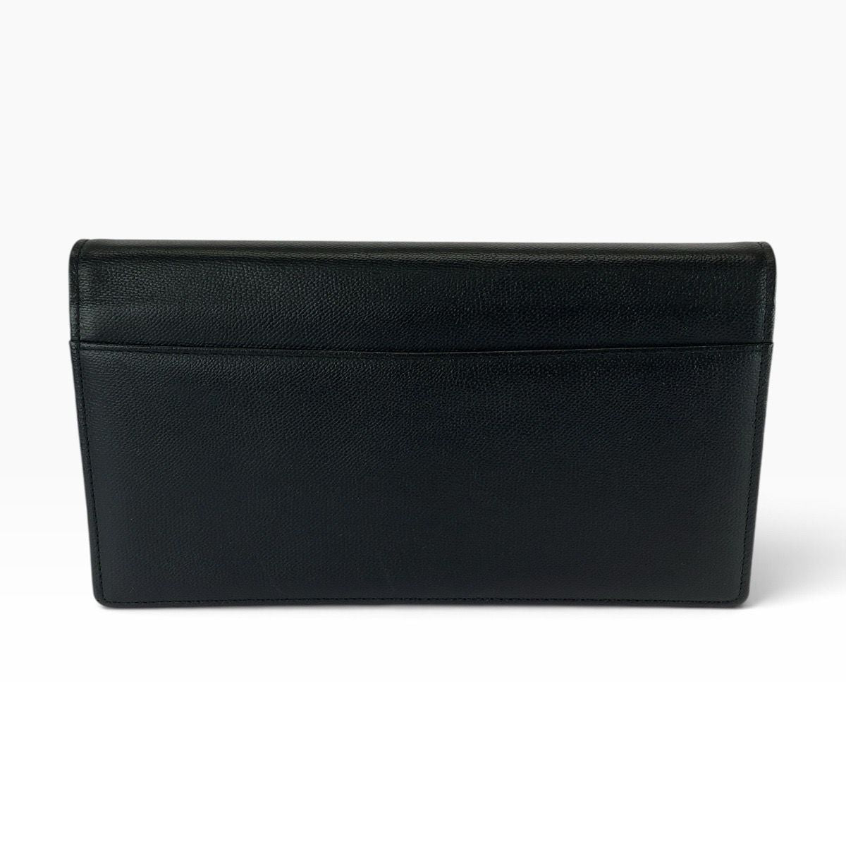 Saint Laurent Black Gold Leather Clutch — view 2