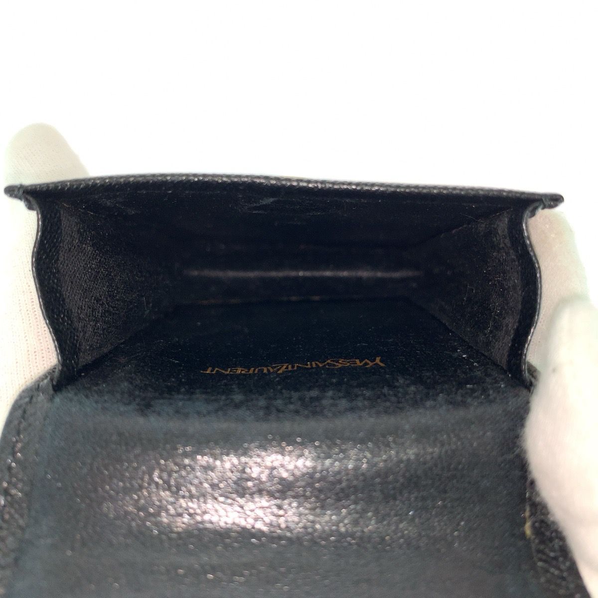 Saint Laurent Vintage Black Leather Cigarette Case — view 7