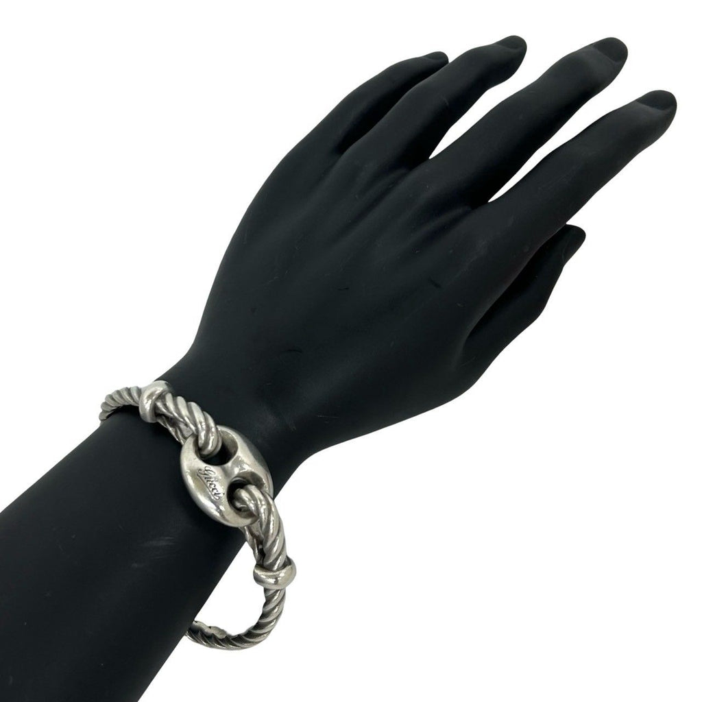 Gucci Vintage Marina Rope Bracelet 925 Sterling Silver Bangle — view 2