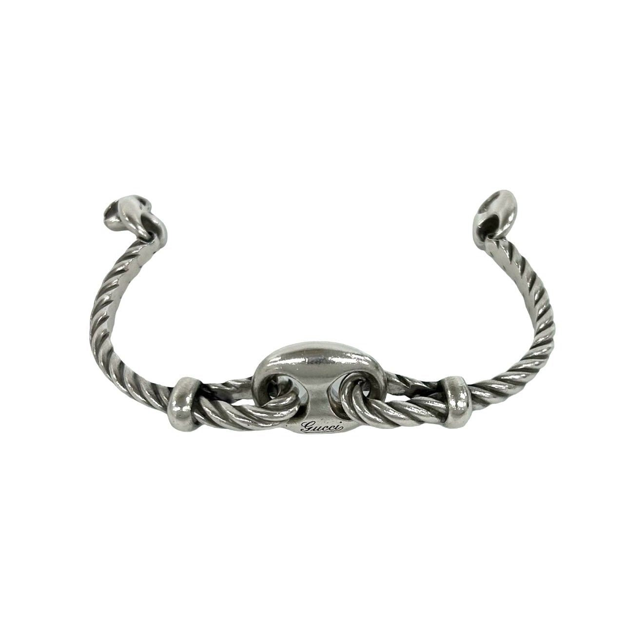Gucci Vintage Marina Rope Bracelet 925 Sterling Silver Bangle — view 5
