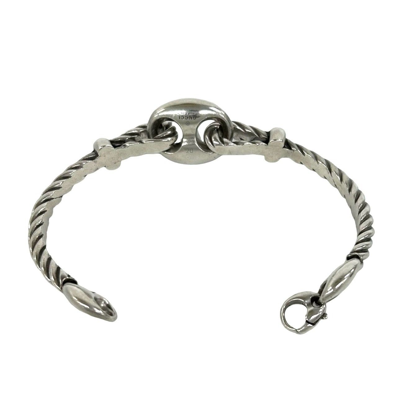 Gucci Vintage Marina Rope Bracelet 925 Sterling Silver Bangle — view 6
