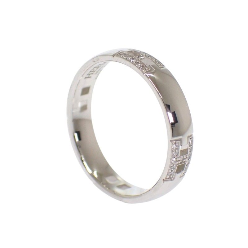 Hermes Ever Herakles 48 Ring Wedding Marriage 18k White Gold Diamond — view 6