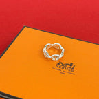 Hermes Enchainee PM Ring 925 Sterling Silver