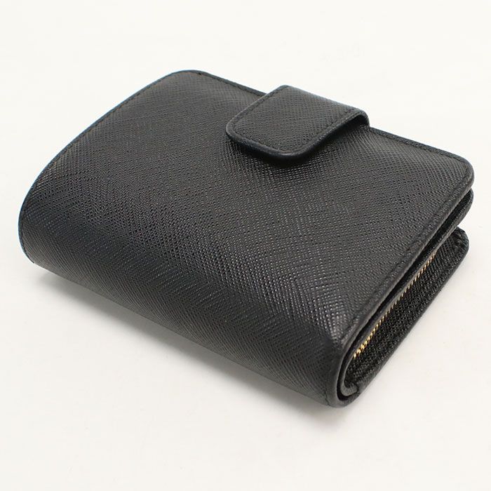 Prada Saffiano Triangle Bifold Wallet Leather — view 2