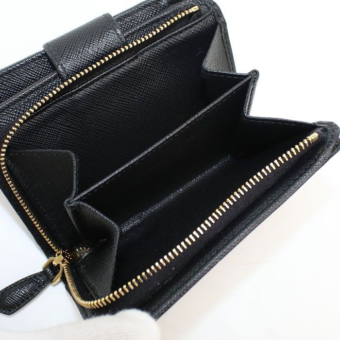 Prada Saffiano Triangle Bifold Wallet Leather — view 5