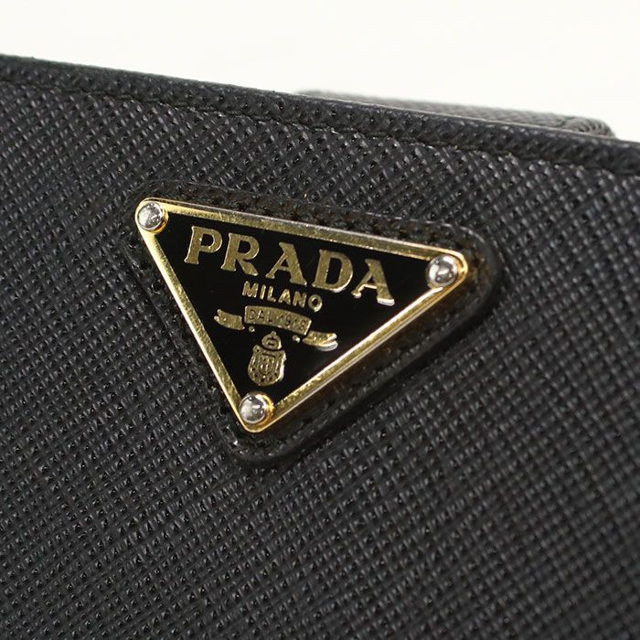 Prada Saffiano Triangle Bifold Wallet Leather — view 7