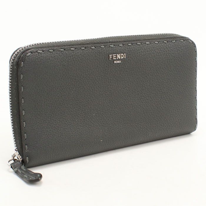 Fendi Selleria Wallet Zip Around Calfskin