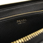 Prada Saffiano Leather Wallet Zip Around — view 6