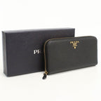 Prada Saffiano Leather Wallet Zip Around