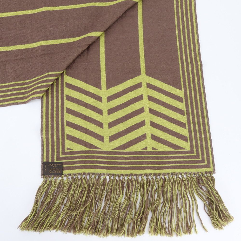 Louis Vuitton Tag Karakoram LV Logo Silk Fringe Scarf — view 5