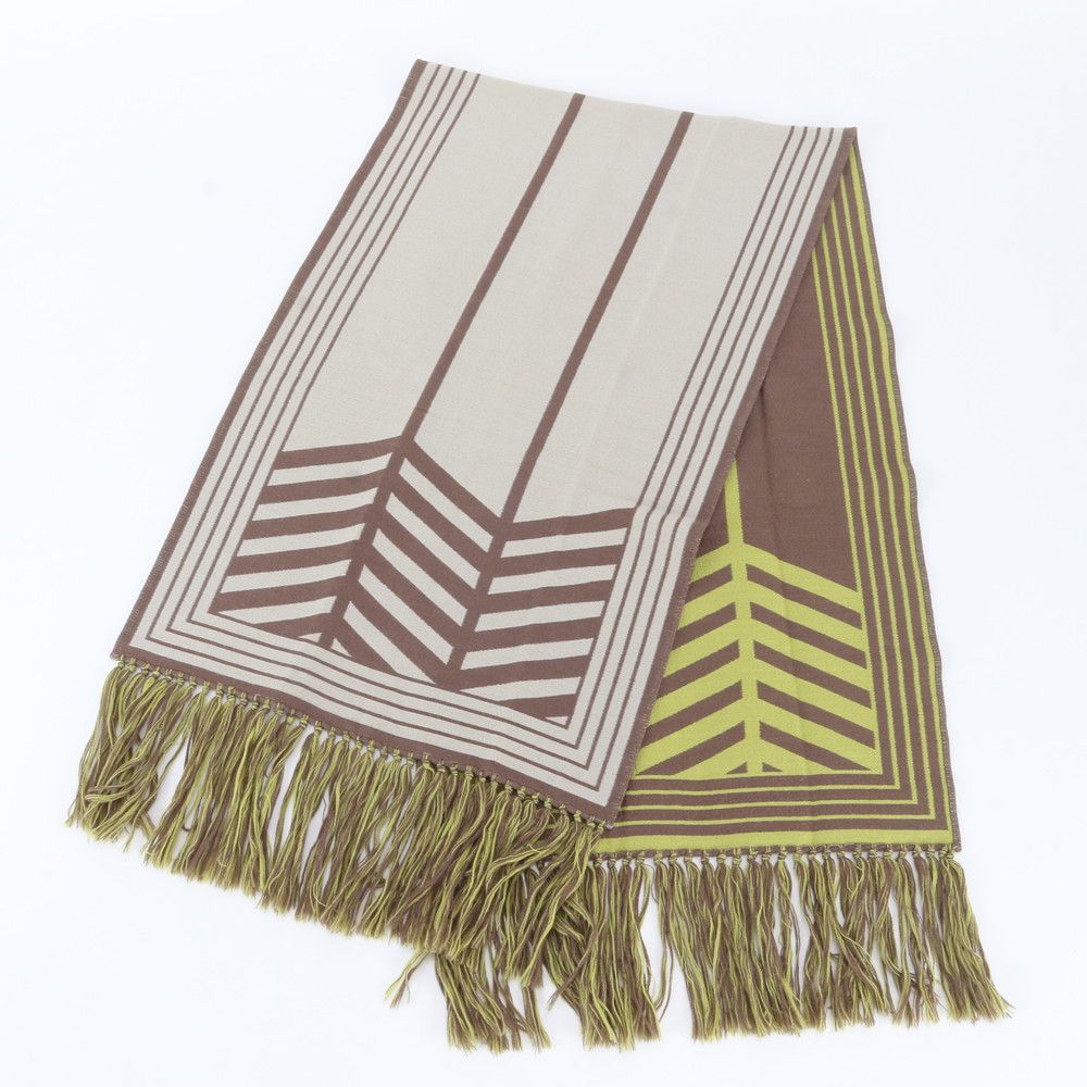 Louis Vuitton Tag Karakoram LV Logo Silk Fringe Scarf — view 2