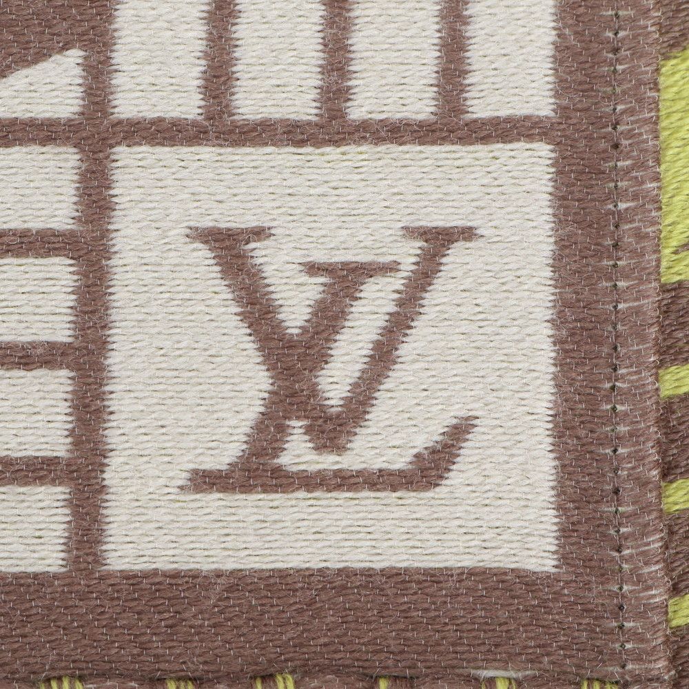 Louis Vuitton Tag Karakoram LV Logo Silk Fringe Scarf — view 7