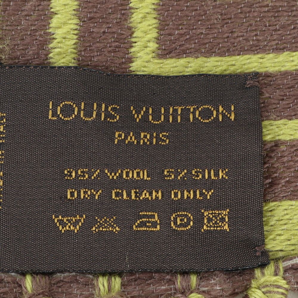 Louis Vuitton Tag Karakoram LV Logo Silk Fringe Scarf — view 8