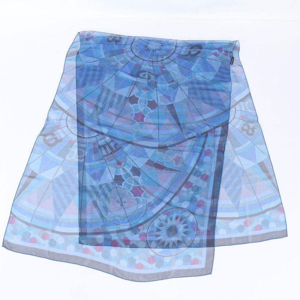 Hermes Silk 100% Scarf Chiffon Shawl — view 2