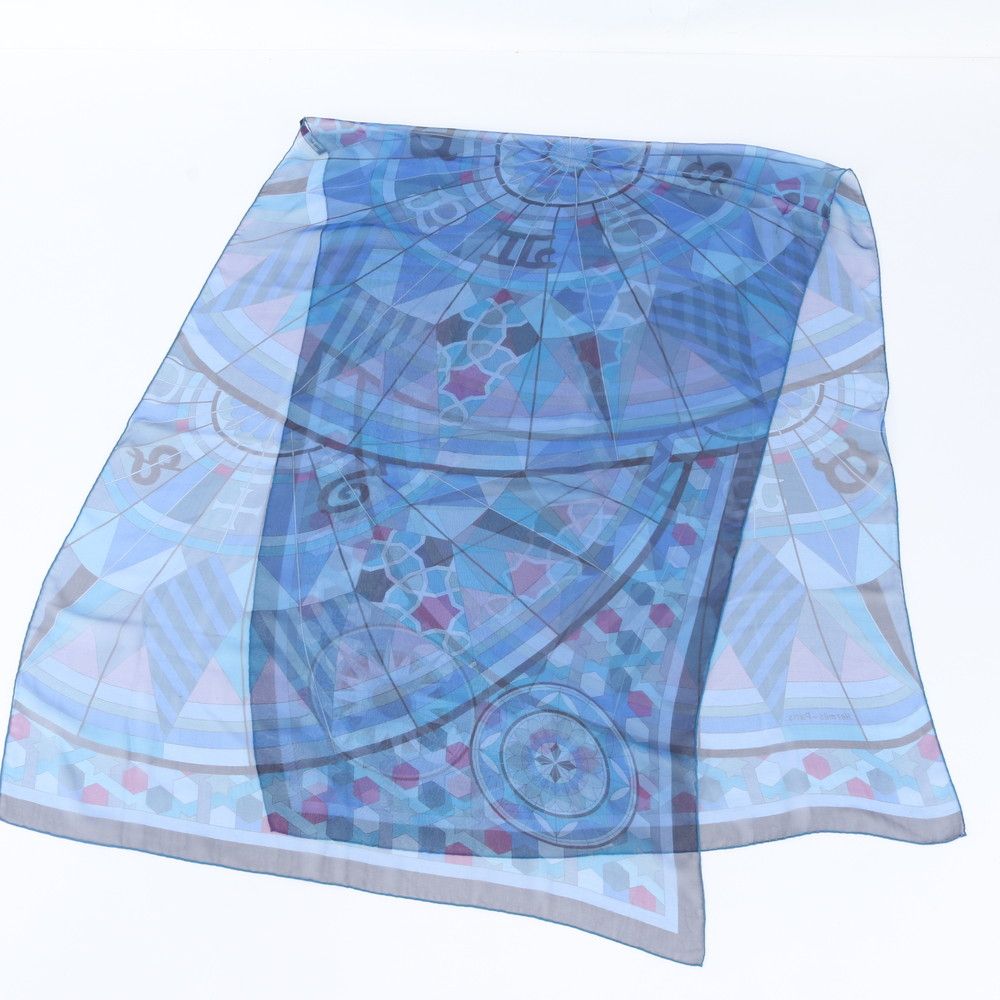 Hermes Silk 100% Scarf Chiffon Shawl — view 3