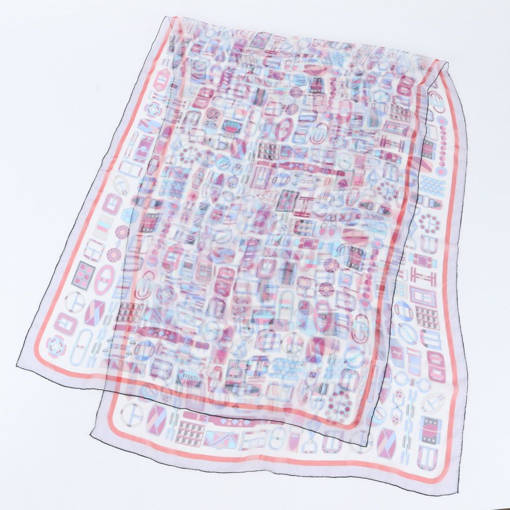 Hermes Muslin Silk 100% Scarf Chiffon Shawl — view 3