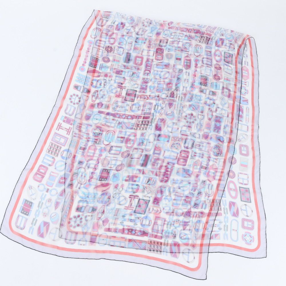 Hermes Muslin Silk 100% Scarf Chiffon Shawl — view 2