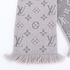 Louis Vuitton Tag Monogram Logomania Scarf Silk Gray — view 5