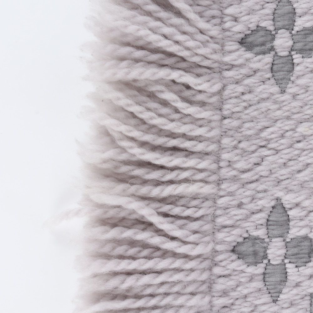 Louis Vuitton Tag Monogram Logomania Scarf Silk Gray — view 7