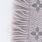 Louis Vuitton Tag Monogram Logomania Scarf Silk Gray — view 7