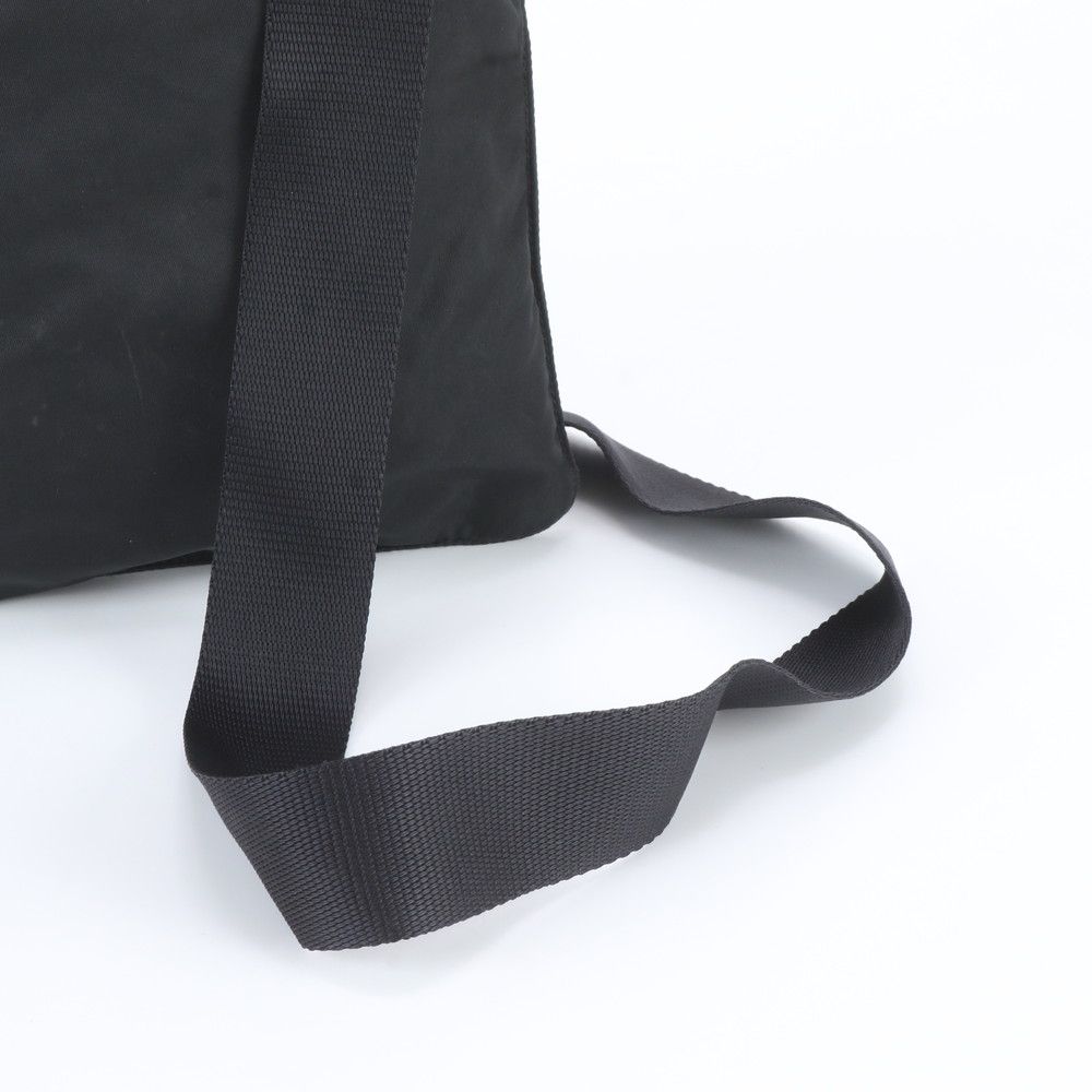 Prada Tessuto Nylon Triangle Logo Shoulder Bag Crossbody Messenger Black — view 2