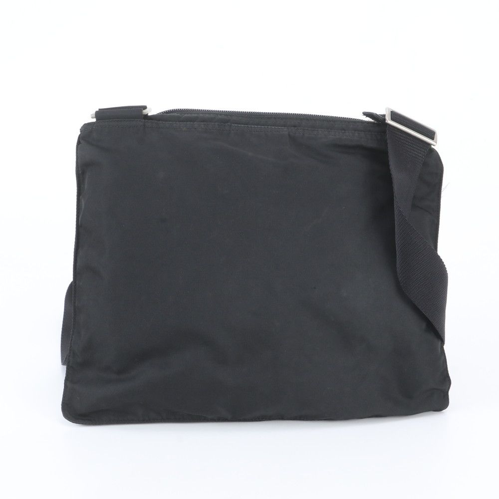 Prada Tessuto Nylon Triangle Logo Shoulder Bag Crossbody Messenger Black — view 3