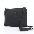 Prada Tessuto Nylon Triangle Logo Shoulder Bag Crossbody Messenger Black