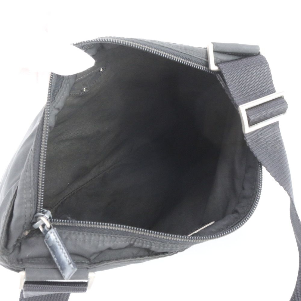 Prada Tessuto Nylon Triangle Logo Shoulder Bag Crossbody Messenger Black — view 7