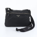 Prada Tessuto Nylon Triangle Logo Shoulder Bag Crossbody Messenger Black