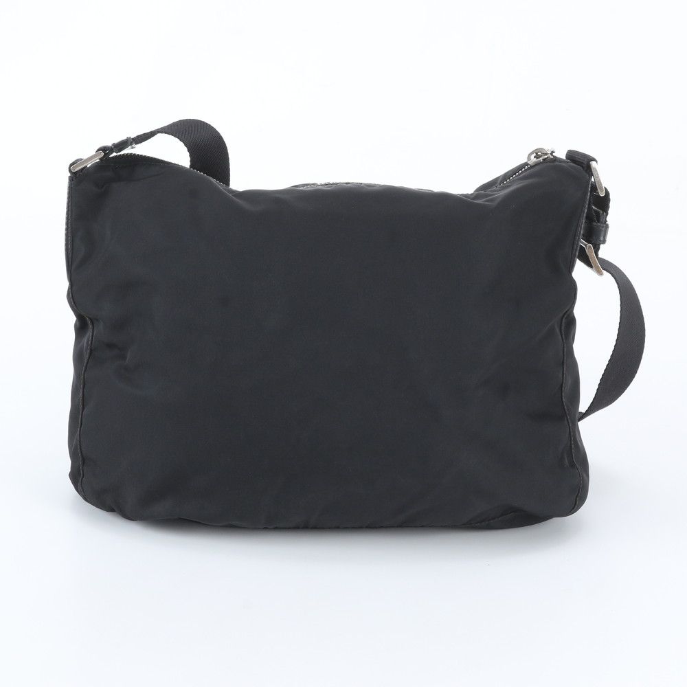 Prada Tessuto Nylon Triangle Logo Shoulder Bag Crossbody Messenger Black — view 3