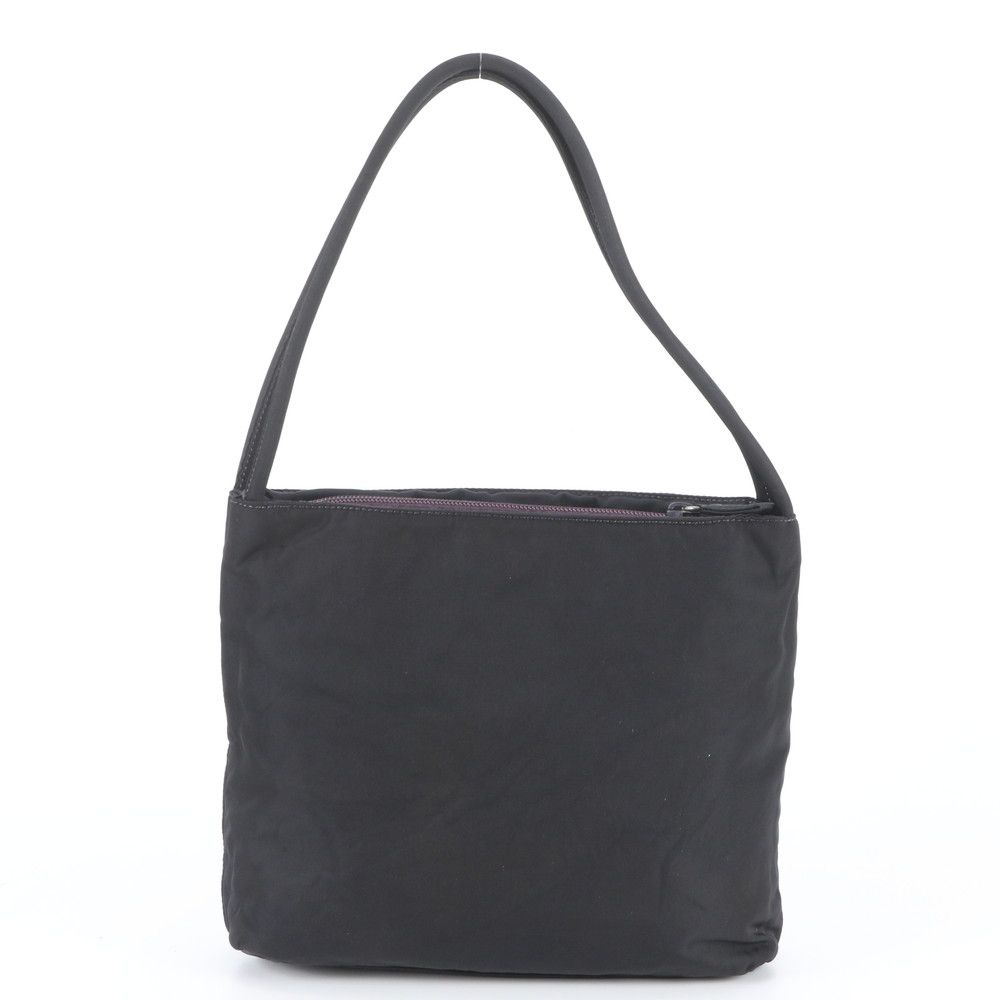 Prada Tessuto Nylon Triangle Logo Tote Bag Shoulder Black — view 3