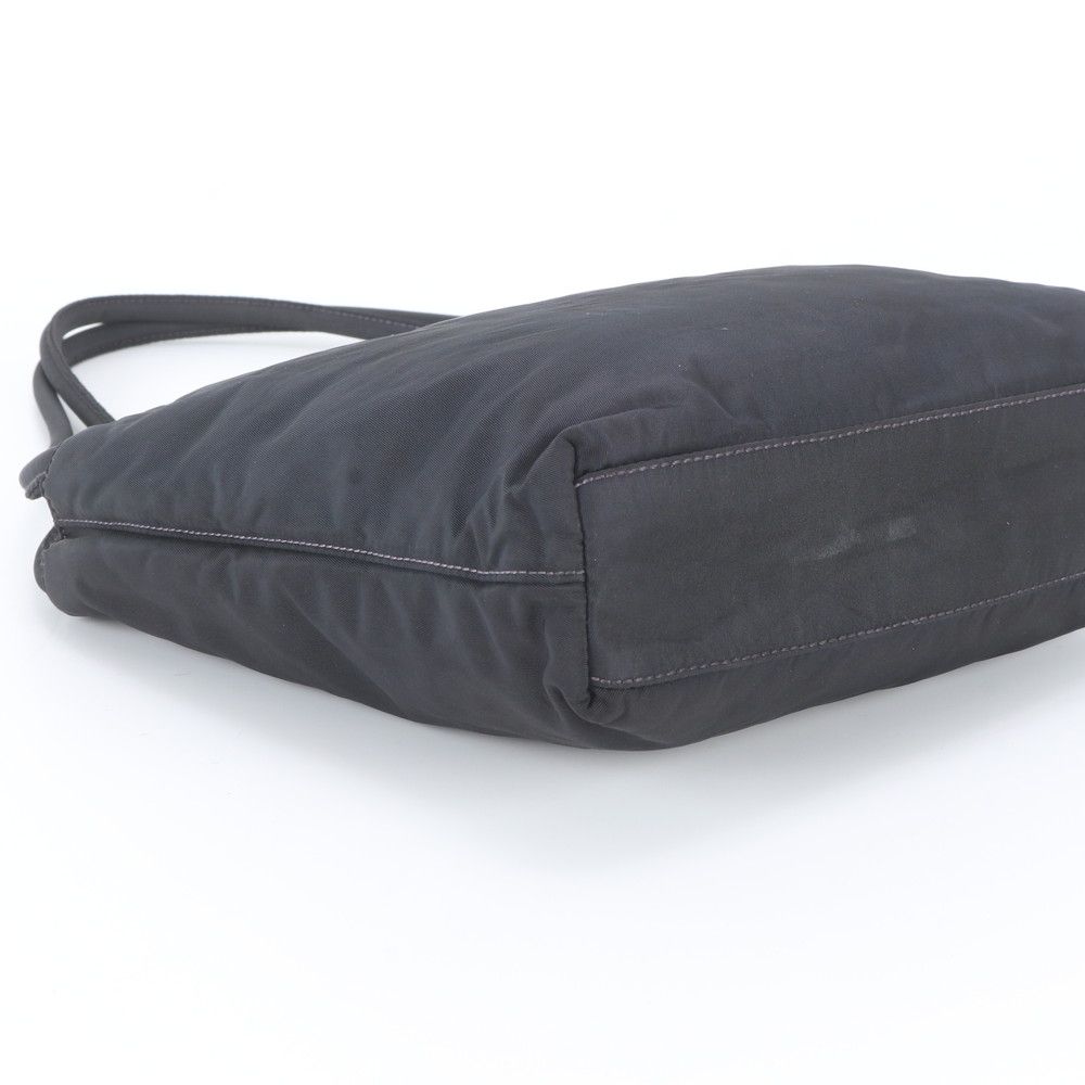 Prada Tessuto Nylon Triangle Logo Tote Bag Shoulder Black — view 5