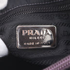 Prada Tessuto Nylon Triangle Logo Tote Bag Shoulder Black — view 8