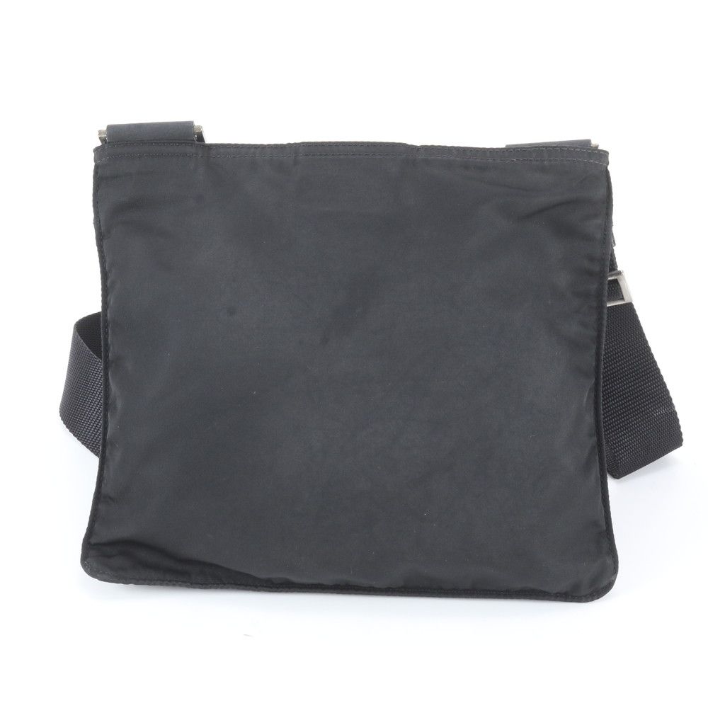 Prada Tessuto Nylon Leather Shoulder Bag Crossbody Black — view 3