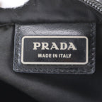 Prada Tessuto Nylon Leather Shoulder Bag Crossbody Black — view 8