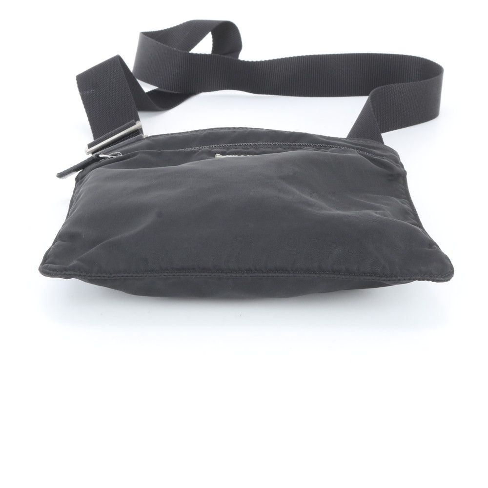 Prada Tessuto Nylon Leather Shoulder Bag Crossbody Black — view 6