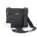 Prada Tessuto Nylon Leather Shoulder Bag Crossbody Black