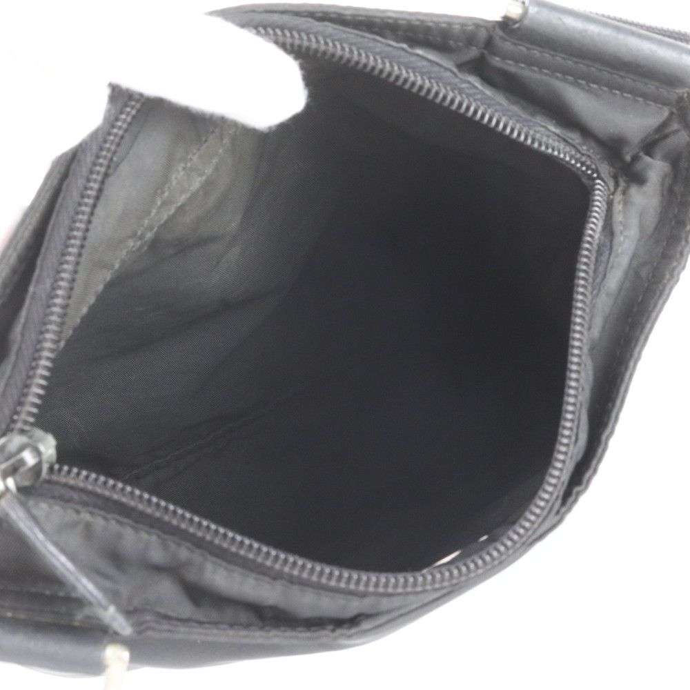 Prada Tessuto Nylon Leather Shoulder Bag Crossbody Black — view 7