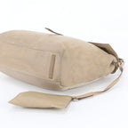 Prada Leather Handbag Mesh Beige Shoulder — view 4