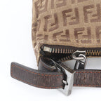 Fendi Zucchino Leather Canvas Handbag — view 8