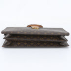 Louis Vuitton Monogram Serviette Fermoir Leather Business Bag Document Bag — view 6