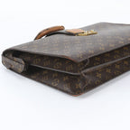 Louis Vuitton Monogram Serviette Fermoir Leather Business Bag Document Bag — view 5