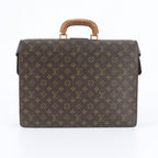 Louis Vuitton Monogram Serviette Fermoir Leather Business Bag Document Bag — view 3