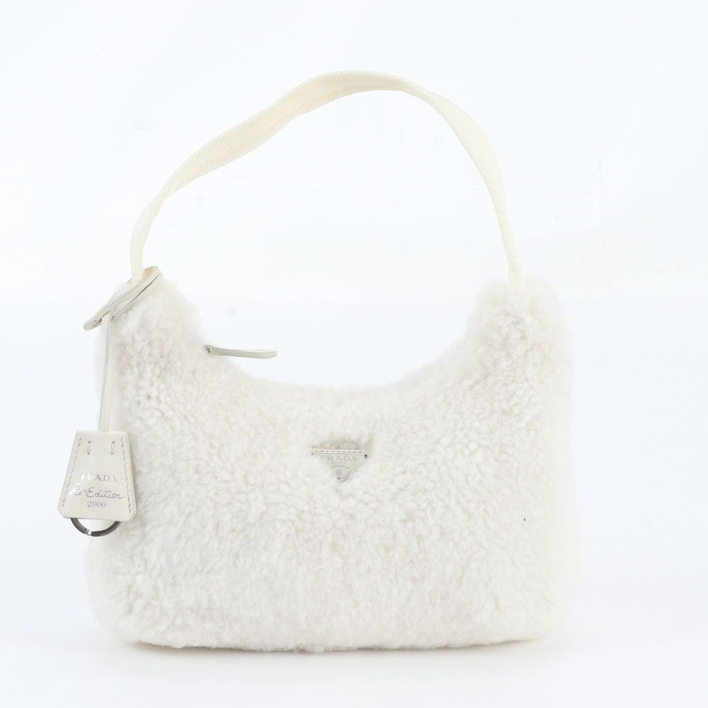 Prada Eco Fur Leather Shoulder Bag
